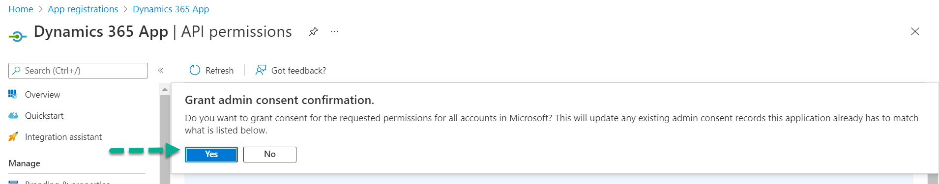 Register an App in Azure Active Directory for Dynamics 365 CE Online